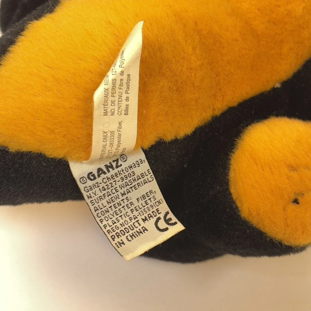 Ganz Webkinz LAVA DRAGON Black Orange Stuffed Plush HW043 Retired *Unknown Code*